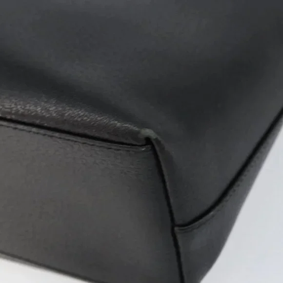 GUCCI Tote Bag Leather Black Gold 002 1817 0336 Auth ep12099